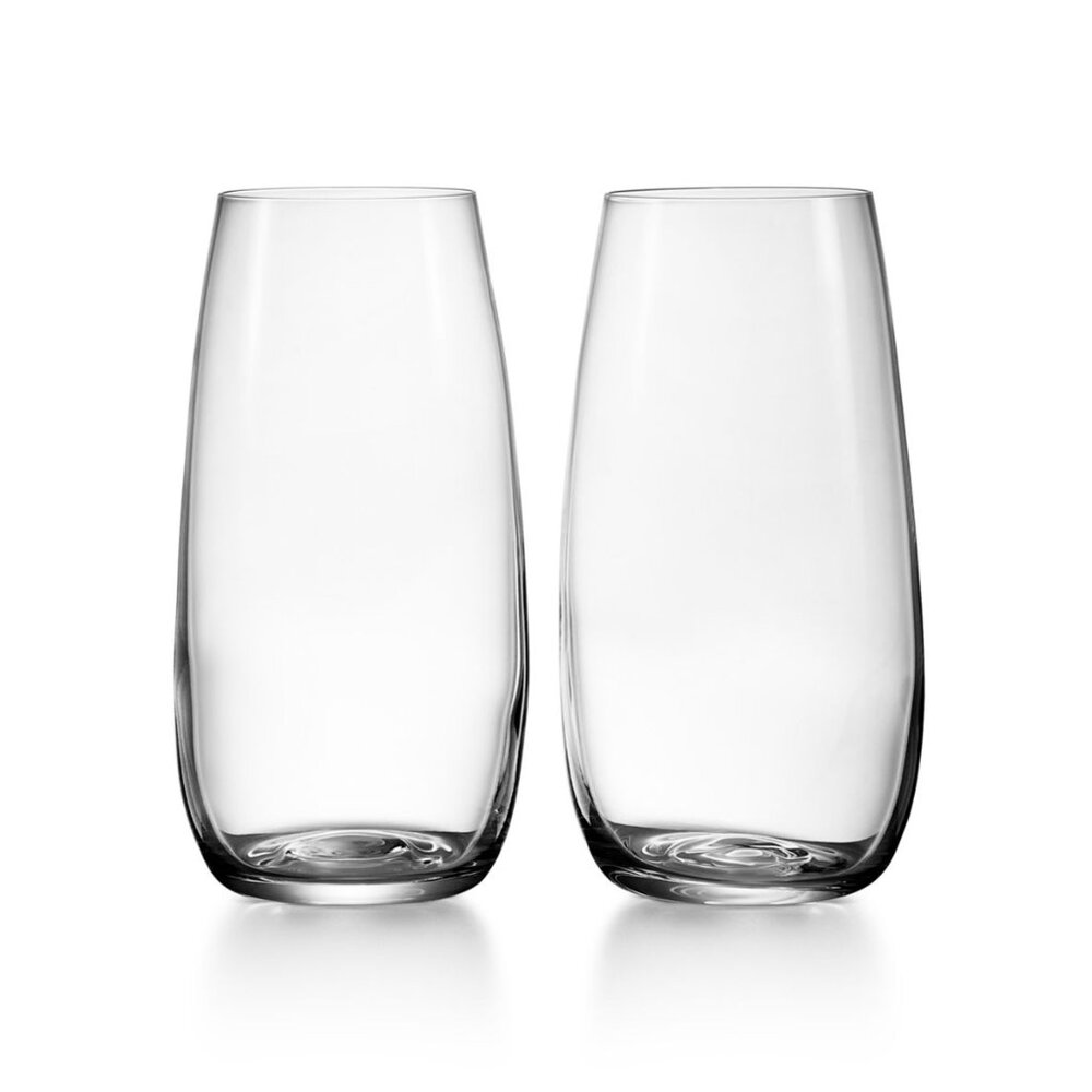 💙 Tiffany & Co. Stemless Champagne Glasses - Crystal - 2 Sets of 2 - Glassware